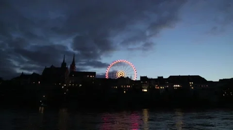 Basel Ferris Wheel Vídeo Stock 43388895