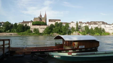 Basel Ferry Crossing Vídeo Stock 50452046