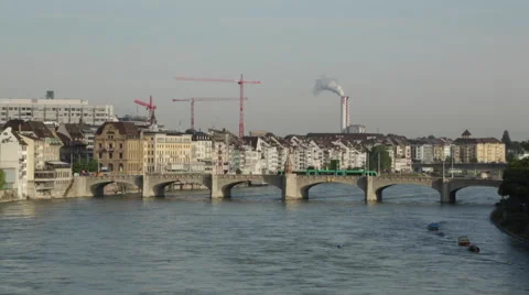 Basel River Crossing Vídeo Stock 50451248