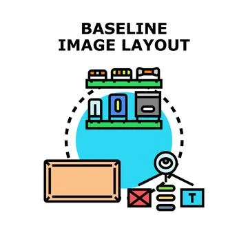 Baseline image layout planning and organization concept Stock Illustration