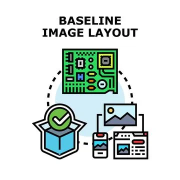 Baseline system image layout development concept Stock-Illustration