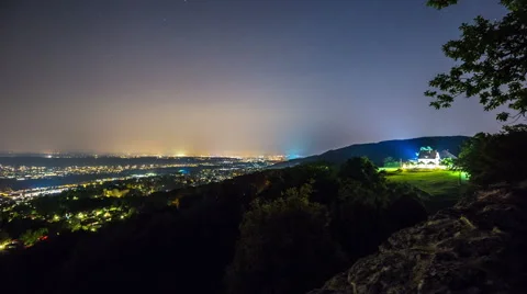 Baselland overview by night timelapse Stock Footage 55823442