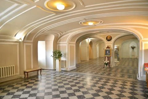 The basement of the chapel of the Holy Trinity in Gatchina Palace Foto stock