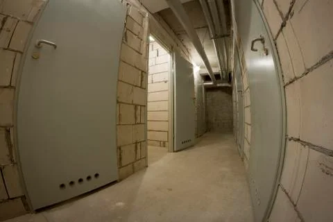 Basement corridor Stock Photos
