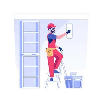Basement finishing isolated concept vector illustration. Ilustración de archivo