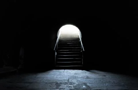 Basement interior in dark settings Stock Photos