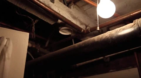 Basement light bulb 스톡 동영상 54858267