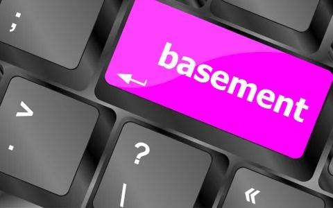 Basement message on enter key of keyboard Stock Illustration