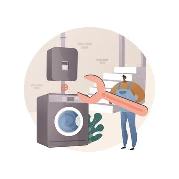 Basement services abstract concept vector illustration. Stock-Illustration