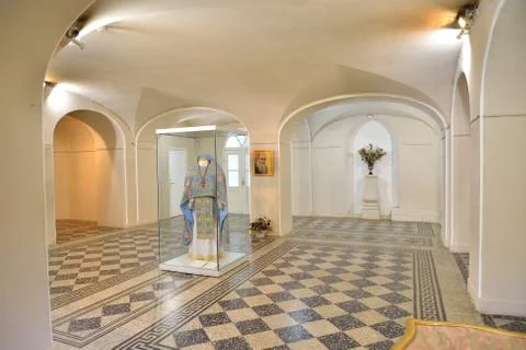 The basement vault of the chapel of the Holy Trinity in Gatchina Stock Photos