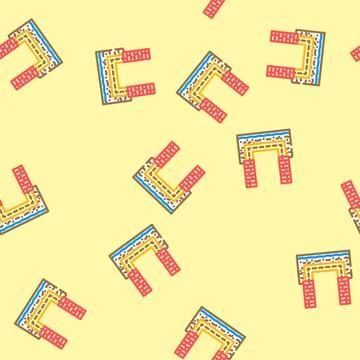 Basement waterproofing home maintenance vector seamless pattern Stock Illustration