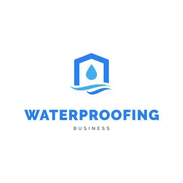 Basement waterproofing icon logo design inspiration Stock Illustration