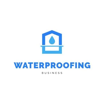Basement waterproofing icon logo design inspiration Stock Illustration