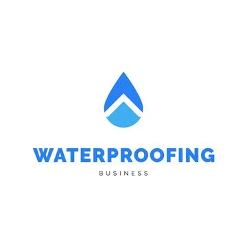 Basement waterproofing icon logo design inspiration Stock Illustration