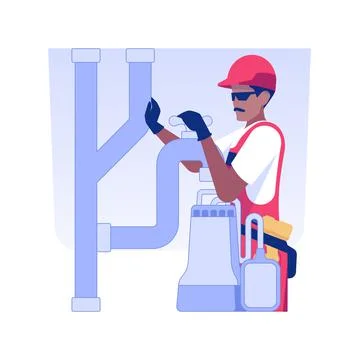 Basement waterproofing isolated concept vector illustration. Ilustración de archivo