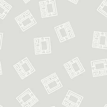 Basement waterproofing system line vector seamless pattern Illustrazione stock