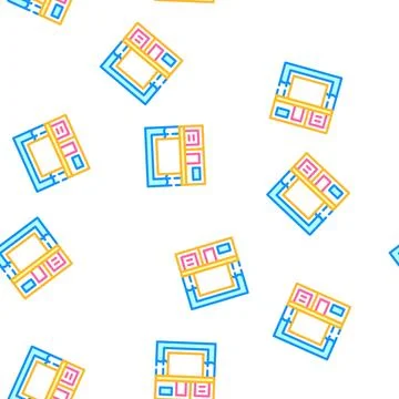 Basement waterproofing system vector seamless pattern Stock Illustration