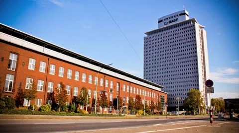 BASF Headquarter (old) - time-lapse Stock Footage 36117831