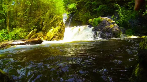 Bash Bish Falls: Waterfall Slow-Motion Stock Footage 39940733