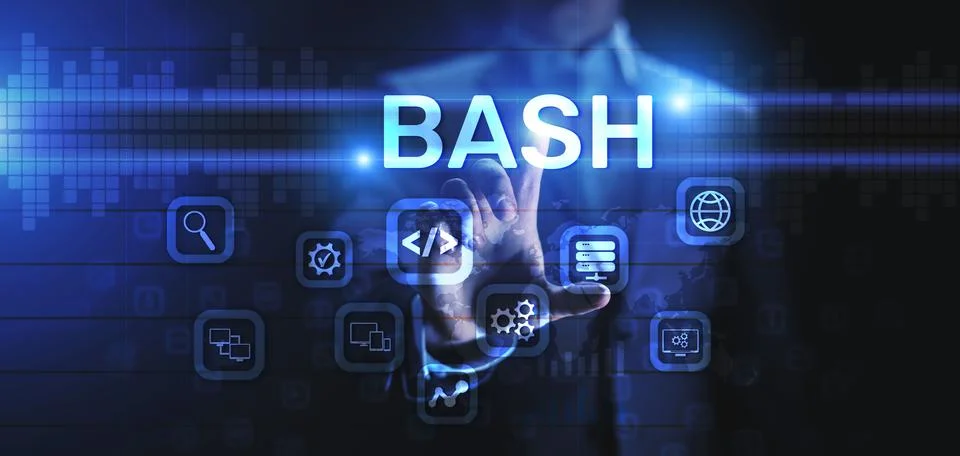 BASH Programming language software and web development internet technology Stock Photos