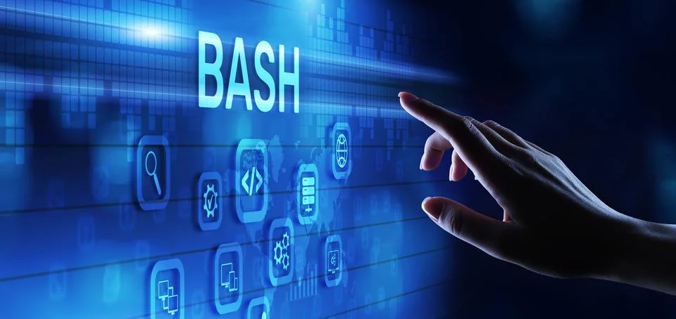 BASH Programming language software and web development internet technology Stock Photos