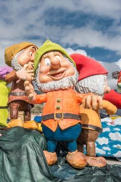 The Bashful dwarf from Princess Snow White and seven dwarfs tale. Allegorical Stock Photos