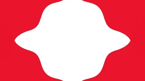 Basic abstract red shapes bright corner animation video on white background Stock Footage 341406006