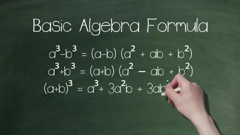 Basic Algebra Formula Blackboard Version Background Stock Footage 274420917