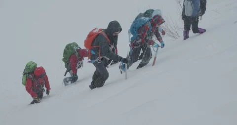 Basic Alpine Mountaineering Course Stock Footage 101805412
