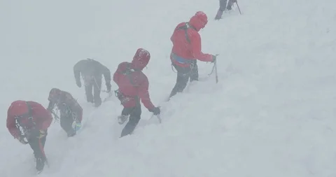 Basic Alpine Mountaineering Course Stock Footage 101843193
