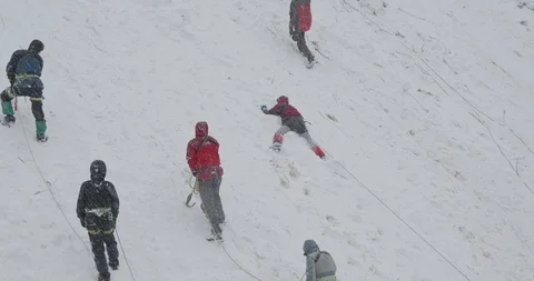 Basic Alpine Mountaineering Course Video stock 101843946
