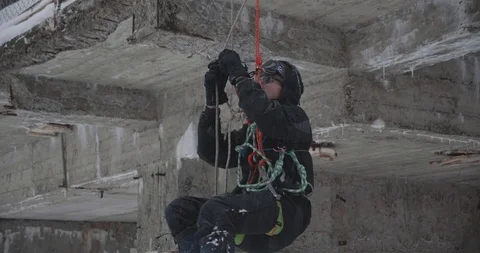 Basic Alpine Mountaineering Course Stock Footage 101844667