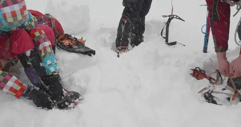 Basic Alpine Mountaineering Course Video stock 111528155