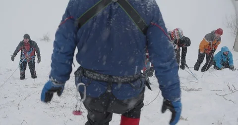 Basic Alpine Mountaineering Course Video stock 111589823