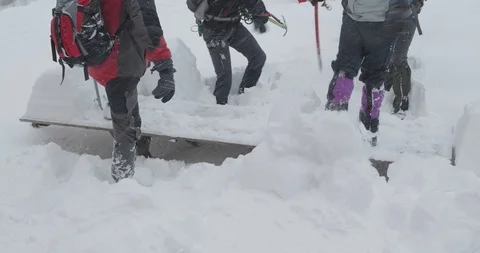 Basic Alpine Mountaineering Course Video stock 112044978