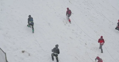 Basic Alpine Mountaineering Course Video stock 112047549