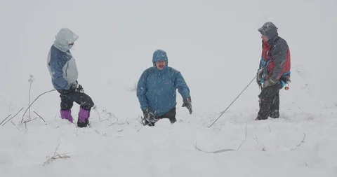 Basic Alpine Mountaineering Course Stock Footage 112048147