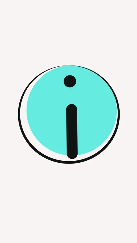 Basic animated information symbol animation vertical video. Simple animated.. Video stock 321626887