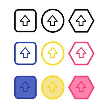 Basic arrow sign icon Illustrazione stock