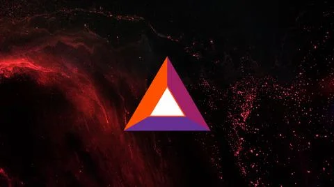 Basic Attention Token BAT Cryptocurrency. BAT coin growth chart on the exchange Stock Illustration
