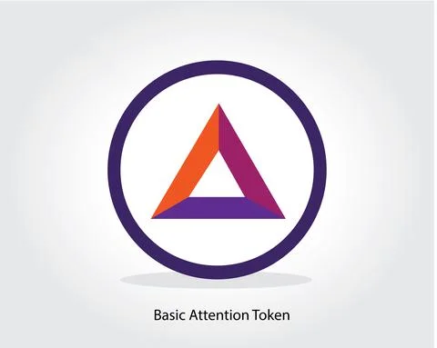 Basic Attention Token coin logo crypto currency vector illustration Stock Illustration