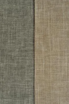 Basic background of linen fabric, close-up of fabric fibers Stock Photos