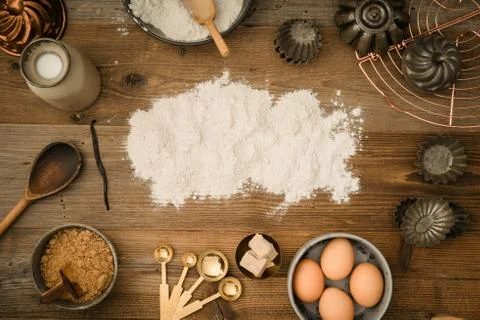 Basic baking ingredients Foto stock
