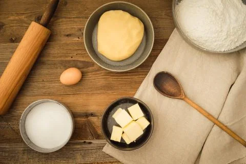 Basic baking ingredients Foto stock