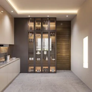 From Basic to Beautiful Transforming Your Kitchen Interior on a Budget Stock Illustration