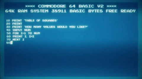 BASIC Beginners All-Purpose Symbolic Instruction Code Video stock 145350401