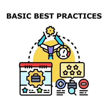 Basic best practices concept vector illustrating development Stock Illustration