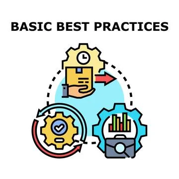 Basic best practices concept vector illustration design Illustrazione stock