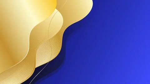 Basic blue abstract background with golden vector element included like dream Illustrazione stock