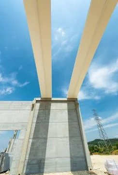 Basic building structure in construction building site 스톡 사진